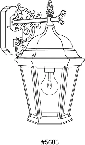 Vista 2 de Progress Lighting P5683-31 Welbourne Outdoor, 9-1/2 pulgadas de ancho x 18 pulgadas de alto, negro
