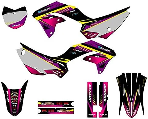 Vista 10 de Kit de base gráfica KLX 230 R Surge Black Senge 2020-2023 compatible con Kawasaki