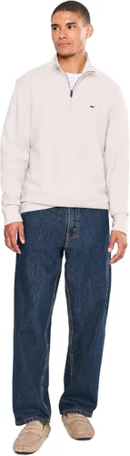 Vista 2 de vineyard vines Suéter con cremallera de un cuarto para hombre Arena de marea