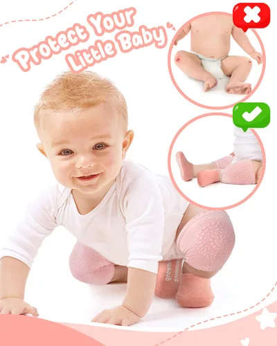 Vista 10 de BOSONER Calcetines antideslizantes para bebés, niños y niñas, el mejor regalo para bebés, rodilleras unisex para bebés y niños pequeños
