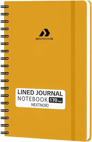 Vista 26 de Nextnoid Cuaderno de espiral forrado para mujeres y hombres, tamaño A5 (5.8 x 8.3 pulgadas), 170 páginas, cuadernos de tapa dura para trabajo y toma