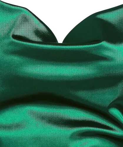 Vista 4 de ZAFUL Minivestido de satén sin mangas con tirantes delgados para mujer, con abertura lateral, cuello redondo, vestido de cóctel