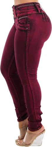 Vista 5 de Moda Xpress - Jeans levantadores de glúteos para mujer, ajustados, de cintura alta, elásticos