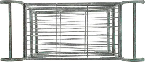 Vista 6 de SAFAVIEH Colección para Exterior Noreen Victorian Scroll, Estante de Hierro Forjado Antiguo en Verde Oscuro de 3 Niveles