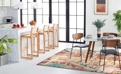 Vista 7 de SAFAVIEH Colección Monaco - Alfombra de área de 8 x 11 pies, Multicolor, diseño tribal bohemio chic envejecido, no desprende pelusa y de fácil