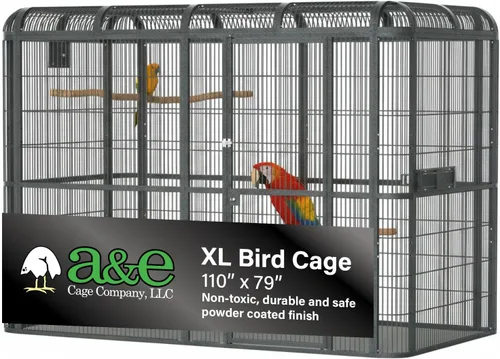 Vista 8 de A&E Cage Co WI8662 - Pajarero para loros, 86 x 62 x 79 pulgadas