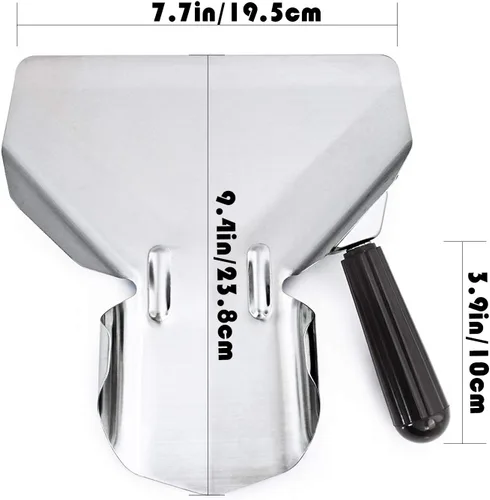 Vista 5 de Acero inoxidable Frita Bagger Scoop Chip Palomitas Bagger Ice Candy Snacks Postres Scooper, Mango derecho