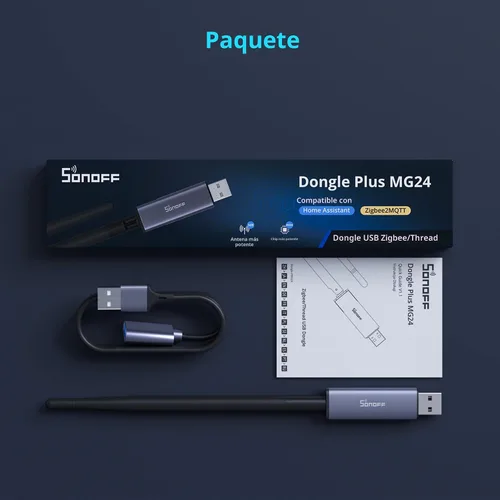 Vista 6 de SONOFF Zigbee 3.0 USB Dongle Plus MG24, Puerta de enlace Zigbee con EFR32MG24, Stick USB de Thread y Zigbee, Controlador Zigbee para Home Assistant