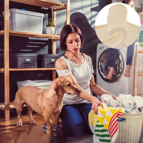 Vista 5 de 40 perchas de plástico para ropa para mascotas, perchas de gasa de limón para animales pequeños, perchas de ropa con estampado de patas de mascotas