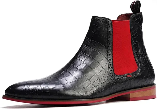 Vista 4 de Carlos Santana Botas Chelsea Carlos Mantra cuero de becerro negra.