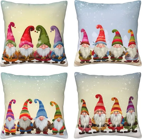 Vista 24 de Ouqiuwa Juego de 4 fundas de almohada coloridas con diseño de pájaros de 12 x 12 pulgadas, cuadradas, decorativas, con hojas de arce otoñales