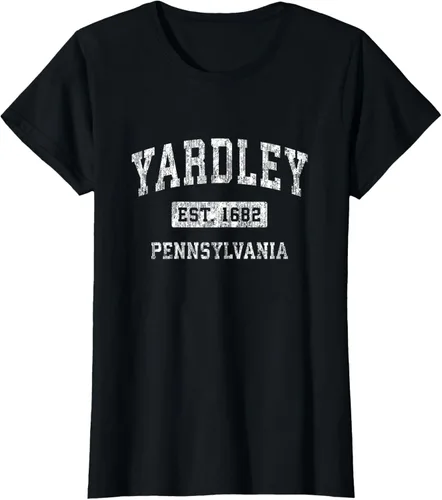 Vista 45 de Yardley Pennsylvania PA - Camiseta de manga corta, diseño deportivo