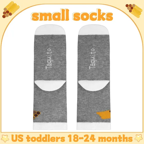 Vista 2 de Jiuguva Juego de 4 pares de calcetines a juego para papá y bebé, trajes a juego para papá e hijo, regalos de Navidad, regalos para papá por primera