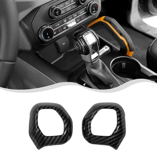 Vista 9 de Cubierta de perilla de palanca de cambios de consola central para Ford Bronco, decoración compatible con accesorios interiores de Ford Bronco 2021