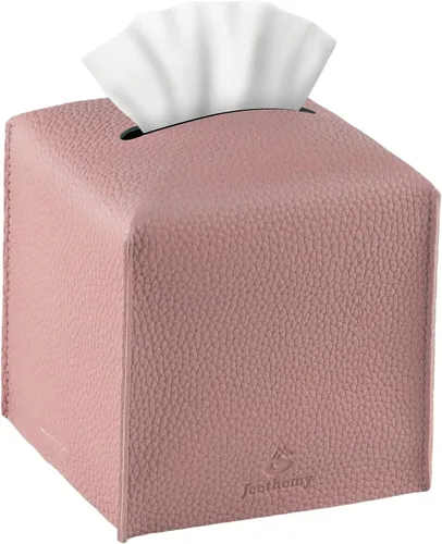 Vista 26 de Funda para Caja de Pañuelos, Jeethemy Porta Caja de Pañuelos Cuadrada de Cuero PU, Moderno Estuche de Pañuelos Organizador Dispensador de Papel
