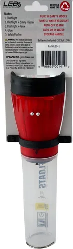 Vista 7 de Vida Gear linterna LED 4 en 1 multimodo 30 lúmenes, mango brillante y compartimento de almacenamiento, color azul.
