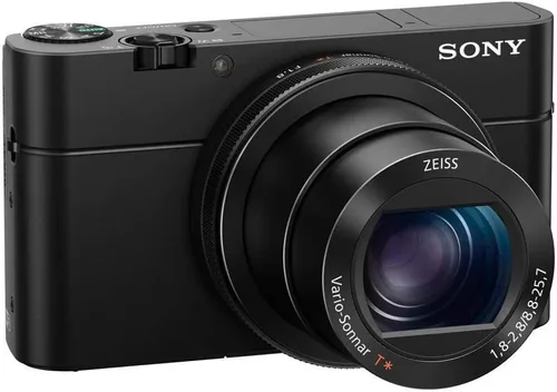 Vista 2 de Sony RX100 IV 20.1 MP Cámara digital compacta premium con sensor de 1 pulgada, películas 4K y 40x Super Slow Motion HD DSCRX100M4/B Negro