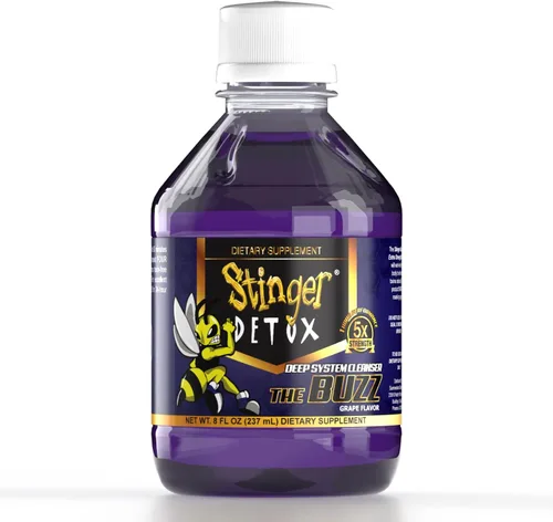 Vista 2 de Stinger Detox Buzz - Bebida extra fuerte 5X, sabor a uva, 8 onzas líquidas, paquete de 2
