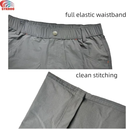 Vista 3 de Pantalones de senderismo para mujer, ligeros, de secado rápido, resistentes al agua, con 5 bolsillos, para campamento, viajes y exteriores Negro