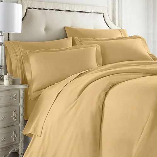 Vista 13 de Clara Clark Juego completo de ropa de cama de 5 piezas que incluye sábanas bajeras y planas, funda de edredón, fundas de almohada