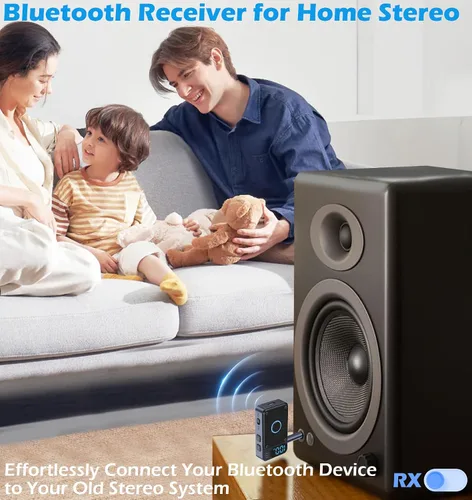 Vista 8 de KAIY Receptor transmisor Bluetooth 5.4 para avión y TV, adaptador de audio AUX Bluetooth de 0.138 in con pantalla LCD, kit manos libres