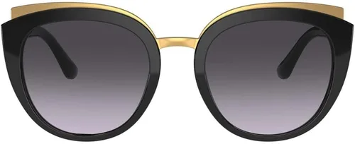 Vista 2 de Dolce & Gabbana DG4383 - Gafas de sol para mujer, color negrogris claro, degradado negro 54, Negro