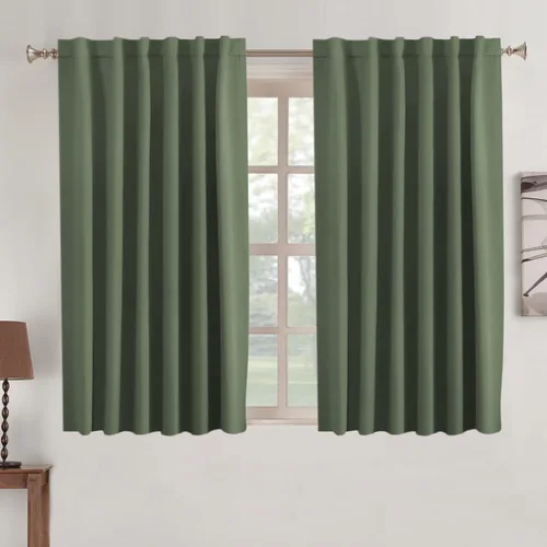 Vista 7 de Turquoize Cortinas Opacas con Aislamiento Térmico Paneles de Tratamiento de Ventanas con Bolsillo para Barra Paneles de Ventana para Ventanas