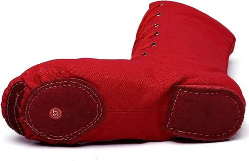 Vista 7 de MSMAX Botas de baile para adultos, zapatillas de ballet de jazz
