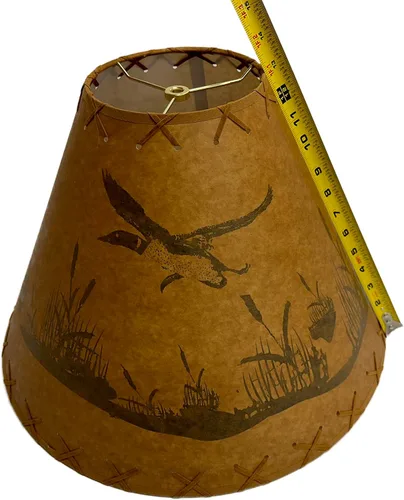 Vista 6 de Pantalla rústica de papel kraft aceitado con diseño de loón volador - 18