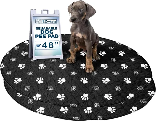 Vista 16 de EZwhelp Almohadillas reutilizables para orina de perro, lavables e impermeables para entrenamiento de orinal o almohadillas de parto, 24 x 48