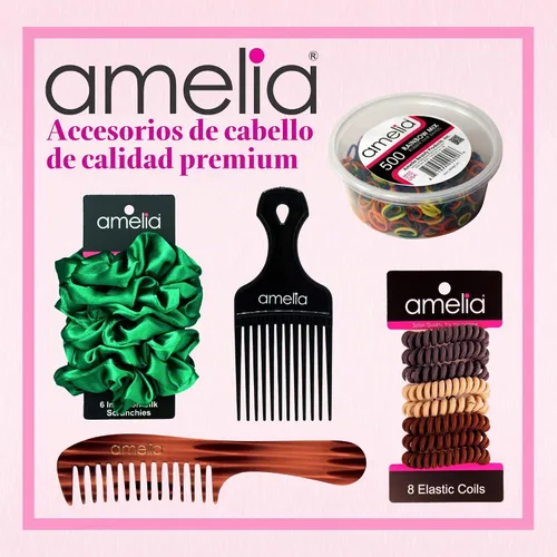 Vista 9 de 500 unidades de gomitas en contenedor de rejillas para colas de caballo y trenzas., Negro