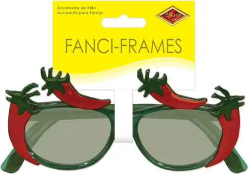 Vista 5 de Beistle 60373 Chili Pepper Fanci-Frames, Red/Green, 1 Count (Pack of 1)