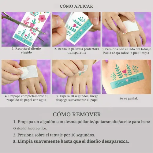Vista 9 de 2 hojas de inspiración Cuota C'Est La Vie Heartbeat Tatuajes X-005