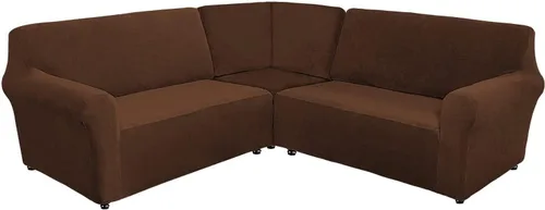 Vista 7 de IMYOGI Fundas de terciopelo en forma de L, funda de sofá modular de alta elasticidad, funda para sofá esquinero, protector de muebles de felpa suave