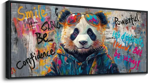 Vista 11 de JEAWA Arte de Pared en Lienzo Grande - Pintura Abstracta de 24x48 Pulgadas en Tela, Imágenes Texturizadas de Montañas como Regalos para Amigos