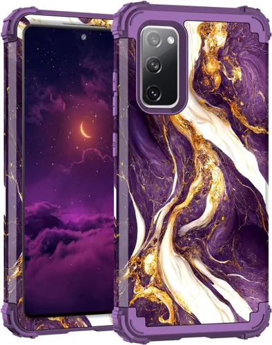Vista 58 de Hocase Funda para Galaxy S20 FE 5G, Protección resistente a prueba de golpes, goma de silicona suave + parachoques de plástico duro, funda