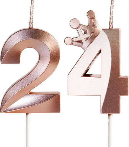 Vista 70 de Velas de cumpleaños número 10 para pastel, velas de oro rosa número 10 con corona, diseño 3D, decoración de pastel de cumpleaños para niñas