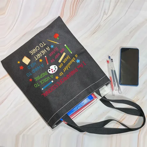 Vista 3 de Paraprofessional - Bolsa de maquillaje para asistente de enseñanza, bolsa con cremallera, regalos inspiradores, Bolsa