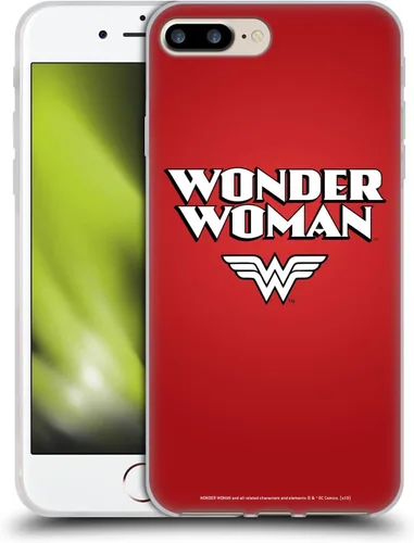 Vista 72 de Head Case Designs Funda de gel suave con licencia oficial de Wonder Woman DC Comics Classic Logos compatible con Apple iPhone 7 Plus/iPhone 8 Plus
