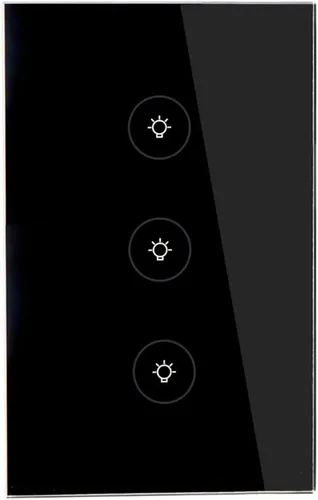 Vista 6 de Interruptor de Luz Táctil Inteligente WiFi de Pared con Panel de Vidrio, Control Remoto Inalámbrico por Aplicación Móvil desde Cualquier Lugar