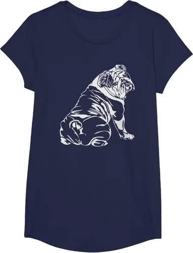 Vista 68 de Gracioso Bulldog Inglés playera perro Hund playera regalo, Azul (Heather blue)