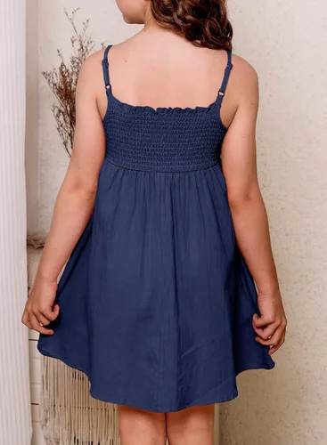 Vista 3 de blibean Vestido de tirantes delgados ajustables para niñas de 5 a 12 años