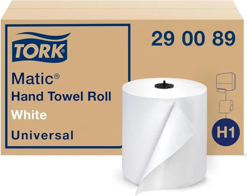 Vista 16 de Tork Matic Paper - Rollo de toalla de mano Natural H1, universal, 100% fibra reciclada, 6 rollos x 700 pies, 290088