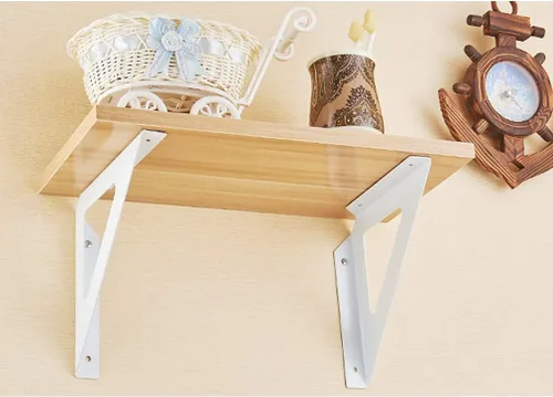 Vista 5 de Soporte de estante triangular de hierro de pared, soporte de estante de esquina industrial, soportes de soporte de pared de ángulo de 90 grados