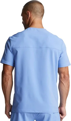 Vista 3 de Cherokee Camiseta quirúrgica con cuello en V para hombre ciel