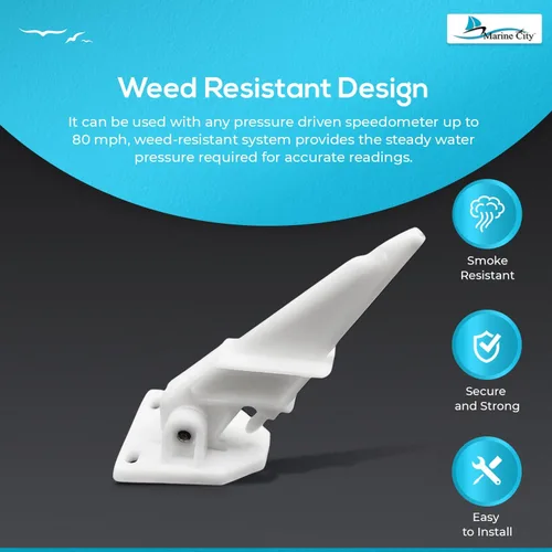 Vista 4 de MARINE CITY Velocímetro universal para barco, tubo Pitot de 80 MPH, mini herramienta portátil, accesorios de tubo para barcos marinos