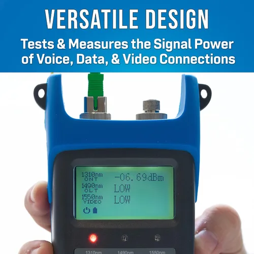 Vista 2 de Jonard Tools PON-55 Medidor de Potencia de Red Óptica Pasiva (-35 a +15 dBm) para BPON/EPON/GPON, Versión APC