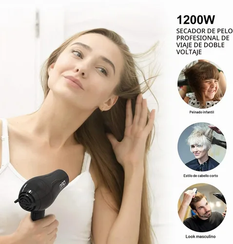 Vista 7 de Dan Technology Secador de pelo de viaje,Secador de pelo portátil,Mini