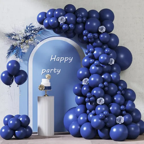 Vista 19 de RUBFAC Globos burdeos, 87 piezas de diferentes tamaños de 18, 12, 10, 5 pulgadas, kit de arco de globos de látex granate, guirnalda para cumpleaños