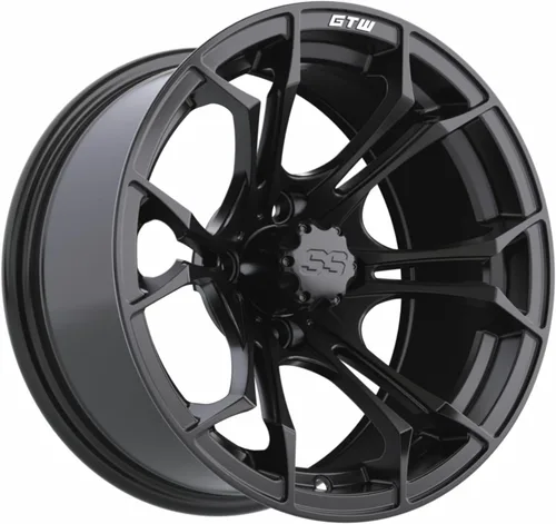 Vista 14 de GTW Spyder - Rueda de aluminio para carrito de golf de 12 pulgadas 12x7 4-4 pernos desplazamiento de 3:4 (azul/negro)